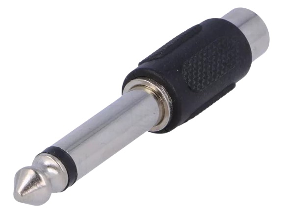 Adaptador Jack 6,35mm Macho Mono a RCA Hembra - Imagen 2
