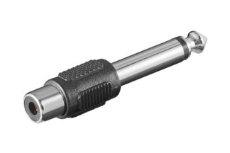 Adaptador Jack 6,35mm Macho Mono a RCA Hembra