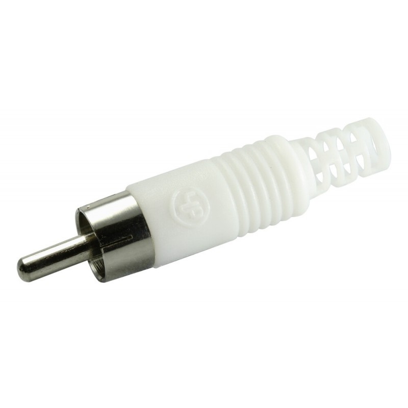 Conector RCA Macho blanco