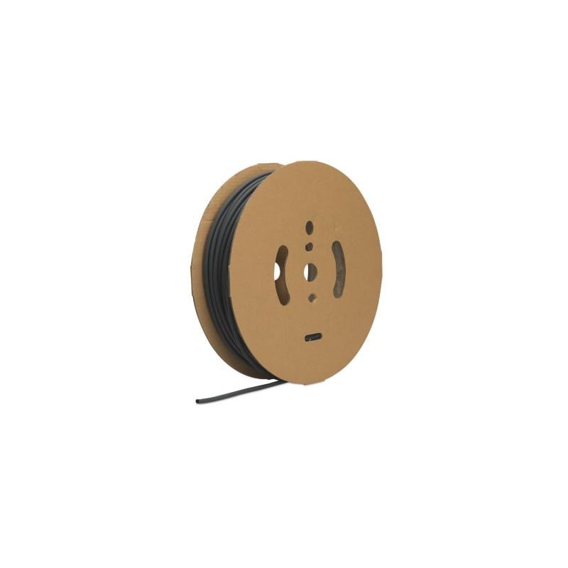 Tubo Termoretráctil Poliolefina Bobina 150m Ø3,2mm Negro, 2:1