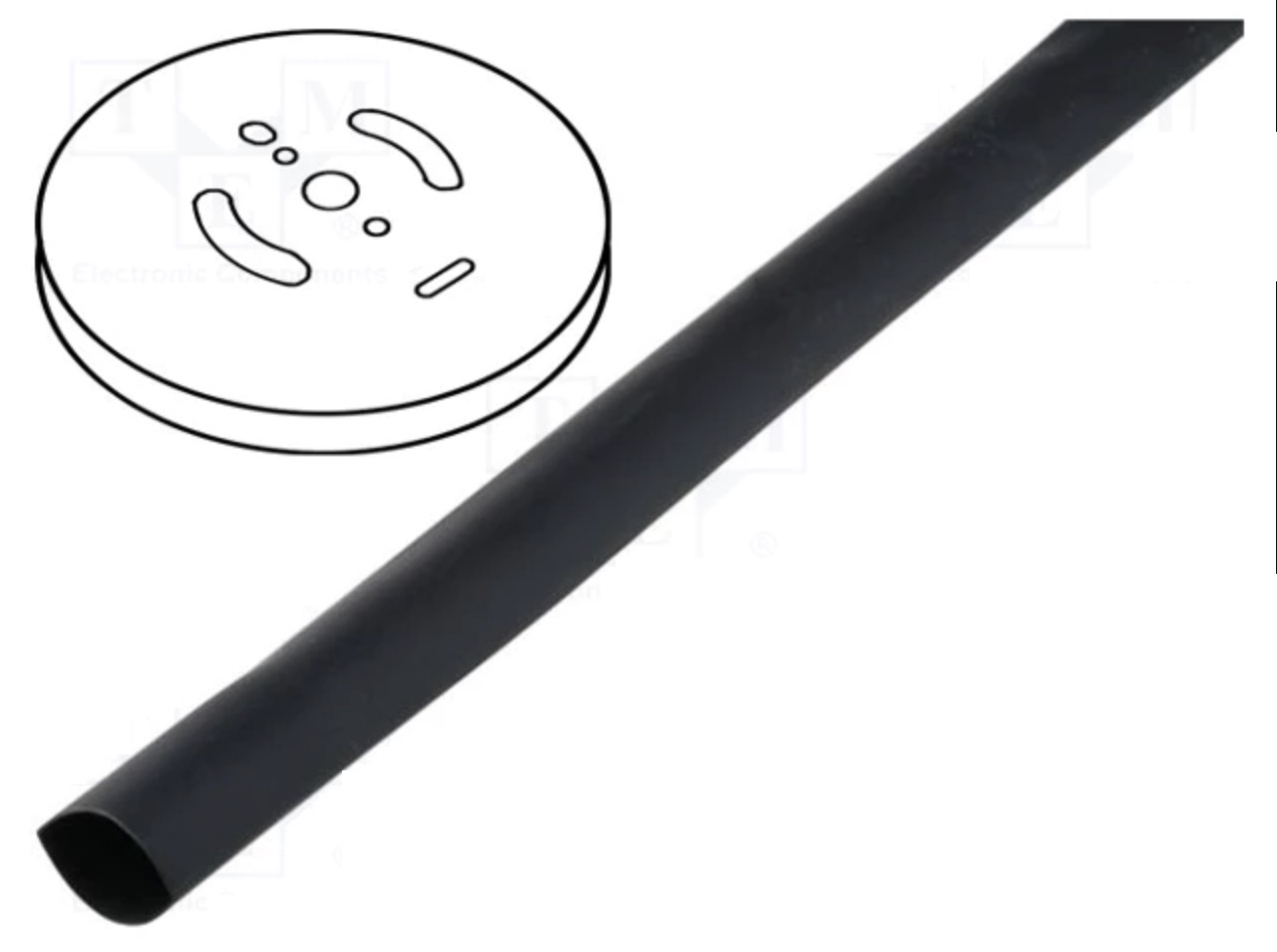 Tubo Termoretráctil Poliolefina Bobina 150m Ø3,2mm Negro, 2:1 - Imagen 2