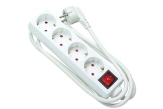 Base múltiple de 4 tomas con interruptor