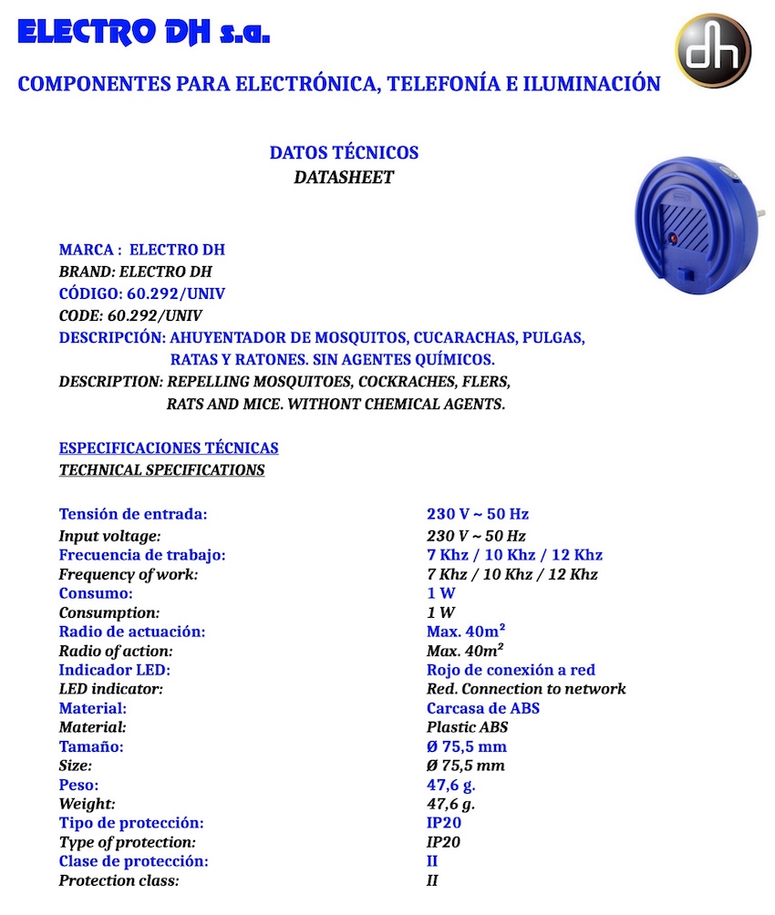 Ahuyentador Electrónico Universal 230V Múltiples Especies - Imagen 5