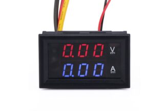 Panel digital: Voltímetro y amperímetro