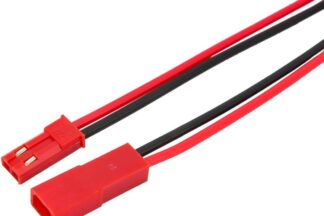 Conector aéreo JST BEC Rojo (pareja macho-hembra) cable 15cm