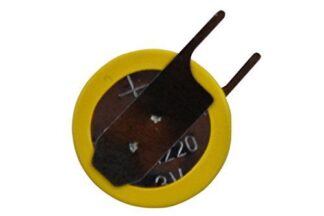 Pila litio CR-1220 3V de botón PCB (pines desplazados)