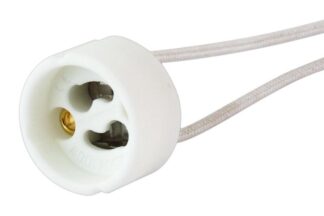Portalámparas GU-10 Esteatita ALTA CALIDAD, Cables 15cm