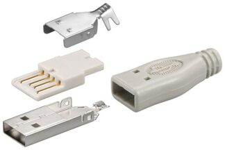 Conector USB (tipo A) macho para soldar
