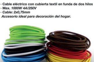 Cable eléctrico con cubierta textil