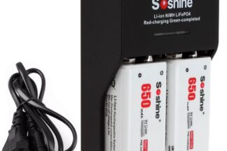 Cargador baterías 6F22 9V, 650mAh LI, Li-ion, NiMH, LiFePO4