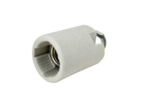 Portalámparas rosca E14, cerámico, soporte M10