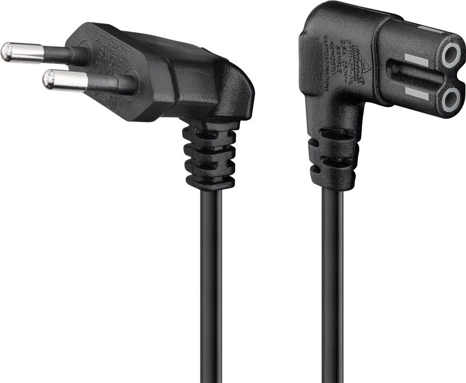 Cable Alimentación CEE7 a C7 Tipo "8" Acodados - Imagen 2
