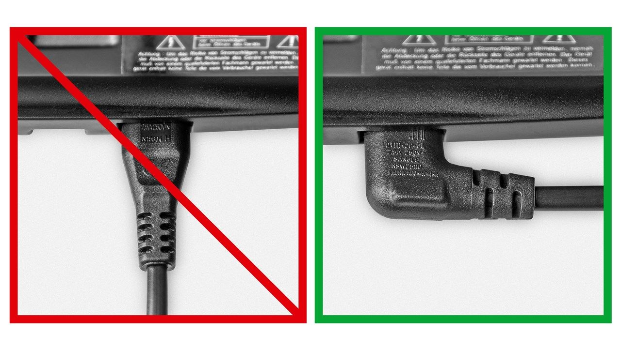 Cable Alimentación CEE7 a C7 Tipo "8" Acodados - Imagen 4