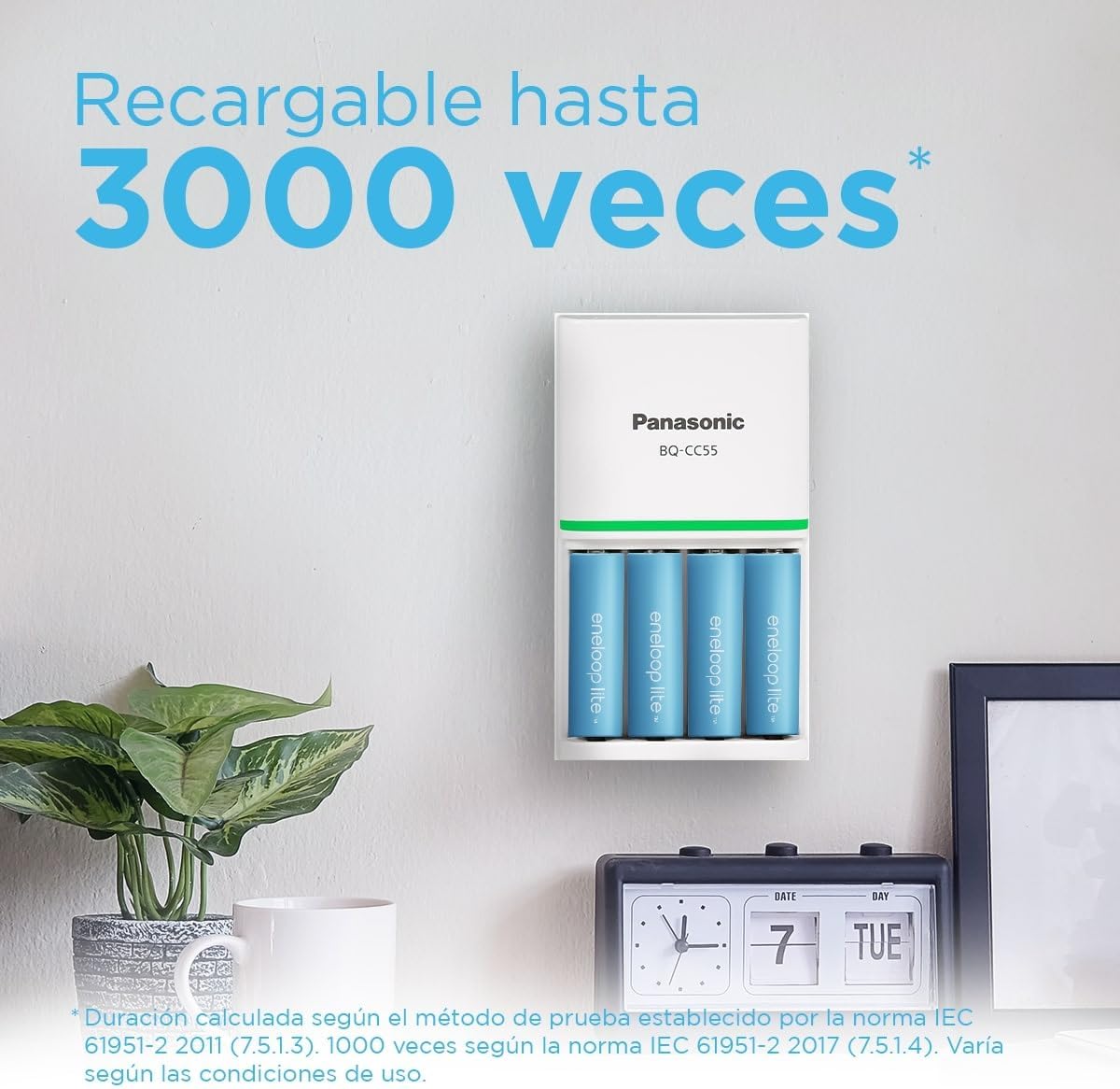 Batería AAA Panasonic 'Eneloop Lite' 1,2V 550mAh (2 Unidades) - Imagen 4