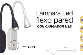 Flexo de pared LED con USB