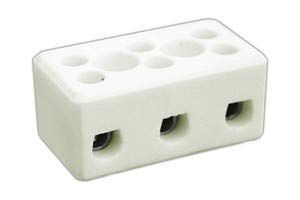 Regleta cerámica 3 polos 10mm², 32A/400V