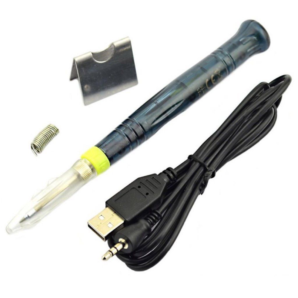 Soldador USB tipo lápiz de 8W, punta fina 0,2mm