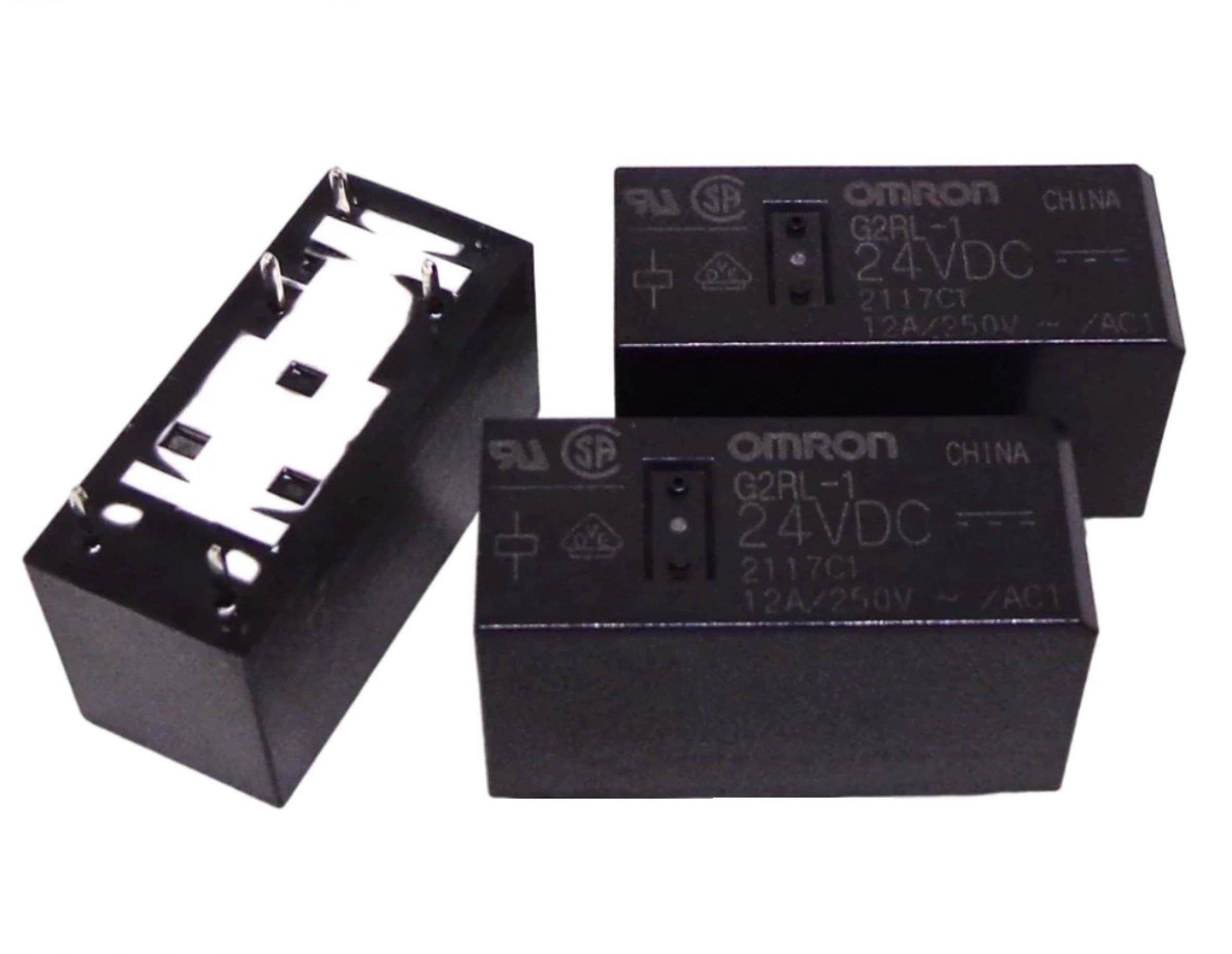 RELE 24Vdc 12A/250Vac 1cto SPDT 2+3 Pin, Paso 3,5mm, OMRON G2RL-1-24VDC