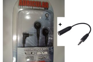 Auricular Jack 2,5 y 3,5mm estéreo FA-389 Cable de 1,2m