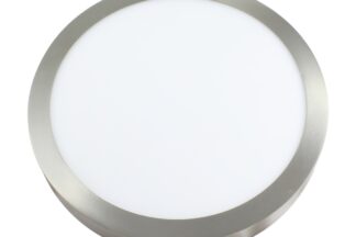 Plafón Led Redondo de Superficie 24W Níquel 300x40mm