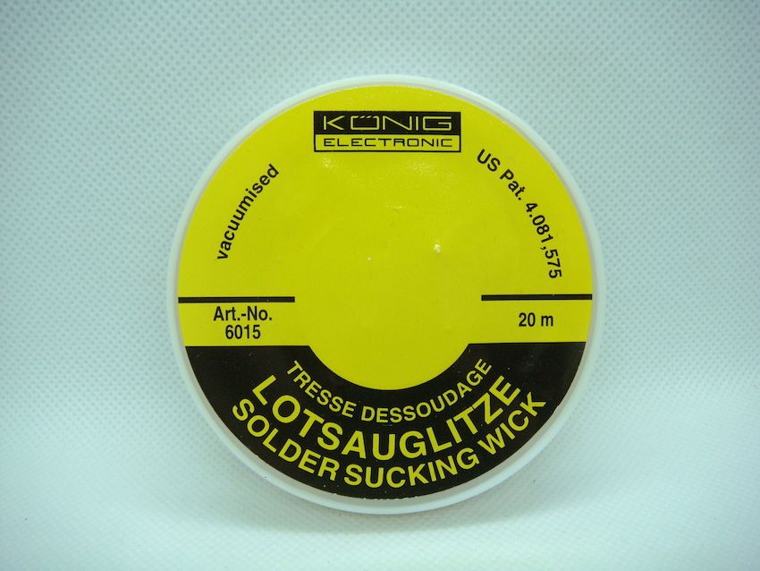 Malla Desoldar 2,5mm Ancho 20m Largo 6015 KÖNIG Germany