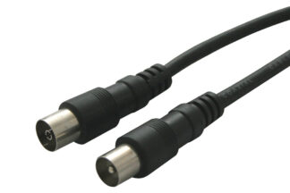 Conexión Antena TV 2.5m, Alta Calidad Cable RG-59 Negro