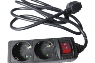 Base múltiple con 2 tomas con interruptor