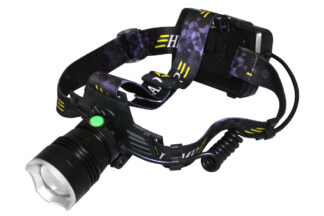 Linterna Recargable Frontal LED de 15W con Zoom