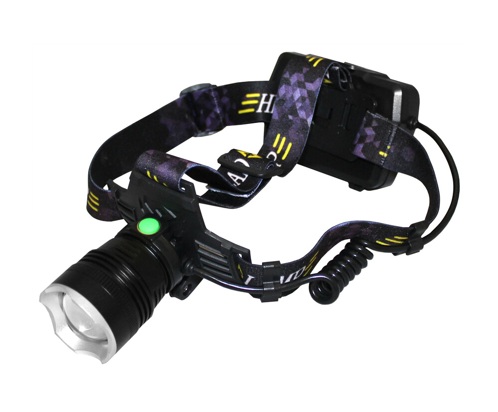 Linterna Recargable Frontal LED de 15W con Zoom