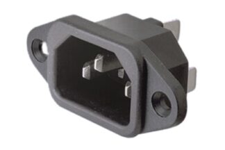Base Alimentación AC 10A/250V Sujeción a Tornillo, IEC320 C14, Faston 4,8mm