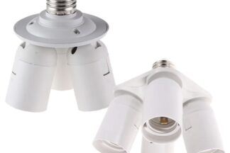 Portalámparas E27 Múltiple Adaptador de 4 Portalámparas E27