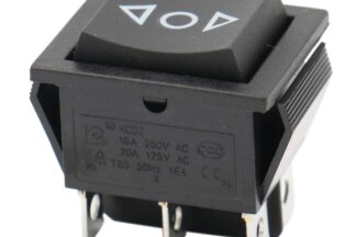 Pulsador Rocker Bipolar (ON)-OFF-(ON) DP3T 16A/250V