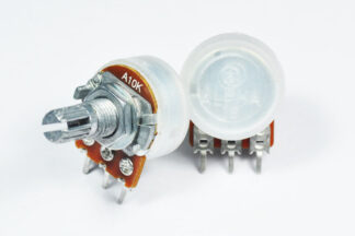 Potenciometro A10K Logaritmico, pcb, Cuerpo Ø16mm, Eje 17mm, Alpha Taiwan