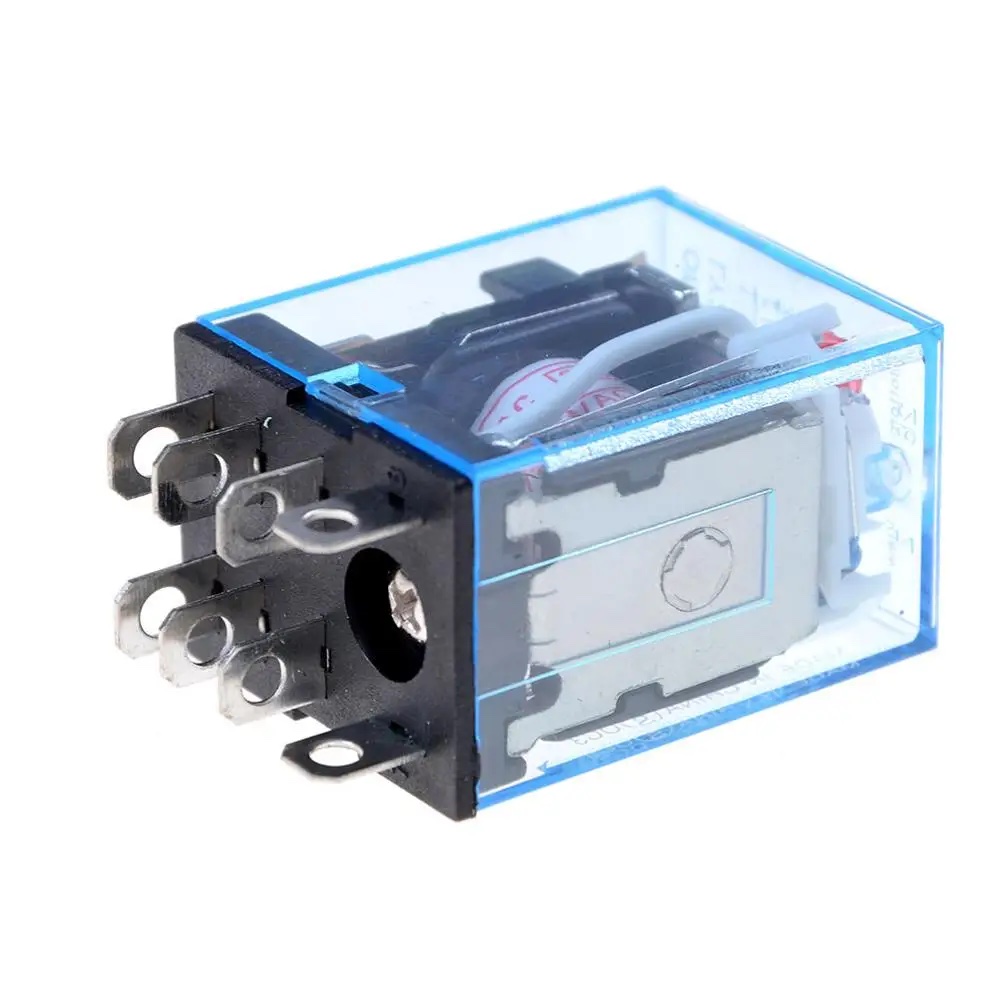 Relé LY2N-J 24Vac 2ctos, 2+6pin, 10A/250V + Zócalo PTF08A-E