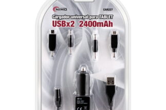 Convertidor Mechero para tablets,móviles,gps,etc 12V / 2USB x 2,4A
