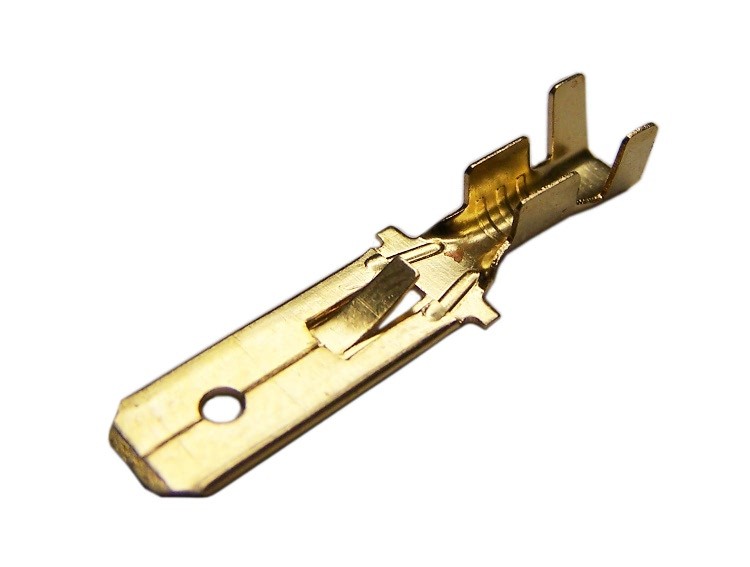 Terminal Faston 6,3x0,8mm Macho con Reten, 1 - 2,5mm²