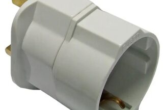 Adaptador de Enchufe UK Macho a Europa Hembra
