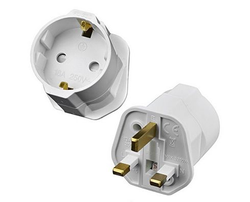 Adaptador de Enchufe UK Macho a Europa Hembra - Imagen 2