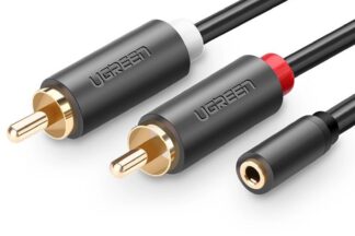 Cable Jack 3,5mm Hembra Estéreo a 2 RCA Macho 0,25m