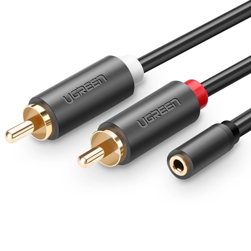 Cable Jack 3,5mm Hembra Estéreo a 2 RCA Macho 0,25m
