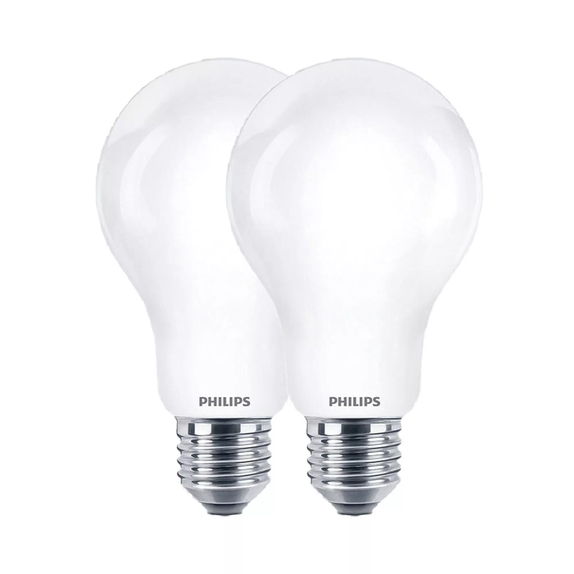 Bombilla LED E27 PHILIPS 10,5W 2700K Cálida 360º Pack 2uds - Imagen 2