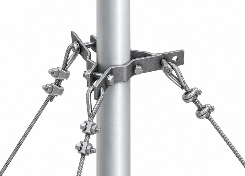 Brida para Vientos Ajustable, para Mástiles de Ø25 a 40mm - Imagen 2