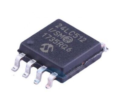 24LC512-I/SM 512K I²C™ EEPROM SOIC-8 Wide MICROCHIP (5 Unidades)