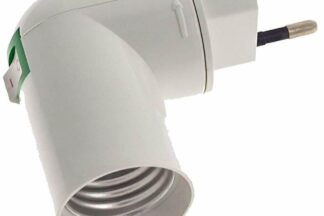 Adaptador Bombilla E27 a Enchufe, Interruptor, giro 360º