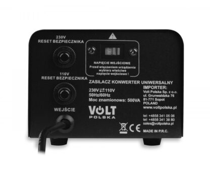 Autotransformador 230V-110V / 110V-230V, 500VA, 160x125x90m - Imagen 3