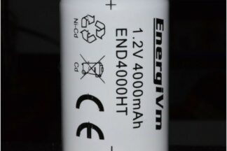 Batería cilíndrica R20 1,2V/4000mAh NiCd 32x59mm alta temperatura con terminales