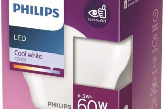 Bombilla Esférica E27 Led PHILIPS 840 6,5W 806lm 360º E
