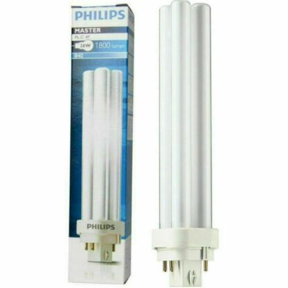Bombilla PL-C 4Pines PHILIPS G24q-3 26W 1800lm 840/4000K (4 Unidades) - Imagen 3