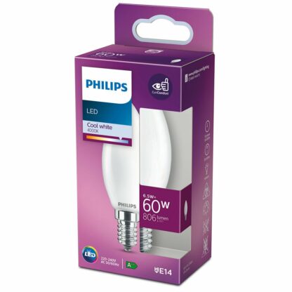 Bombilla Philips E14 Led Vela Blanca 840/4000K 6,5W/60W - Imagen 3