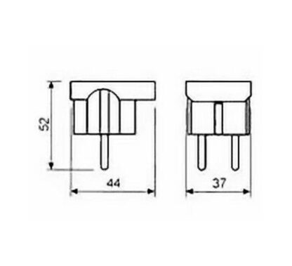 CLAVIJA ENCHUFE BIPOLAR T/T LATERAL, MUY PLANA 16A/250V - Imagen 4